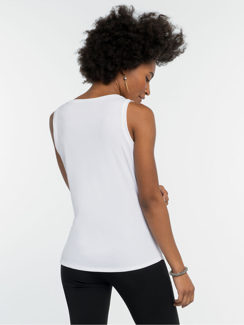 Woman Wears High Twist Drape Tank image number 2