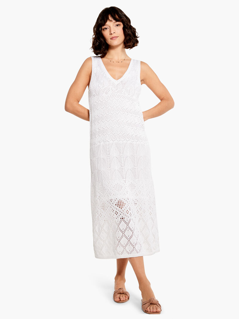 Woman Wears Crochet Statement Dress image number 3