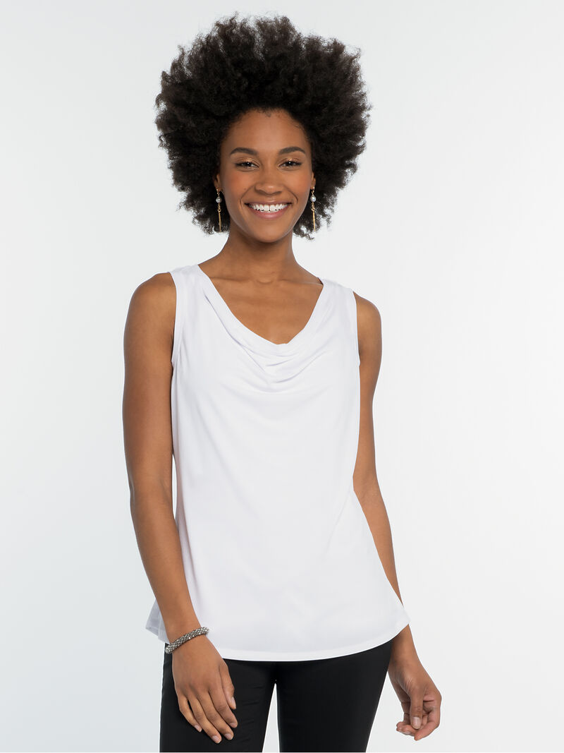 Woman Wears High Twist Drape Tank image number 0