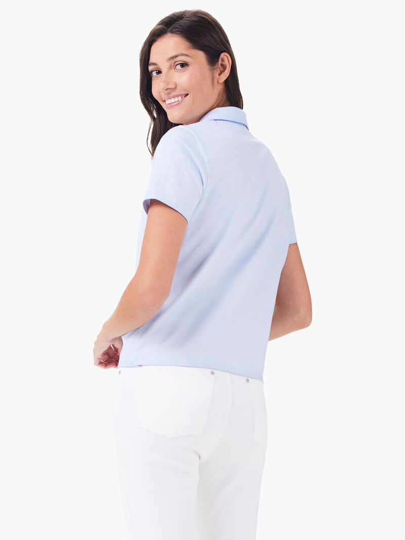 Woman Wears NZT Short Sleeve Polo Tee image number 3
