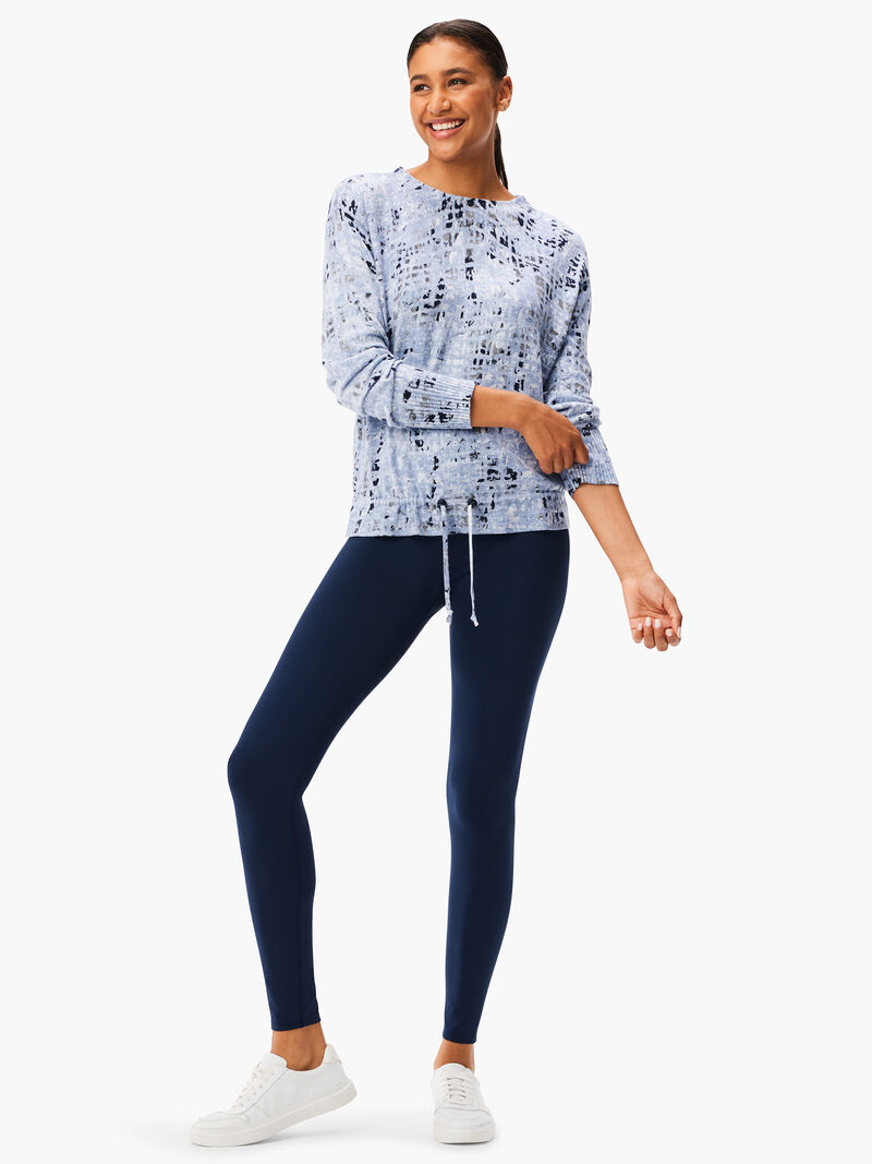 Woman Wears Cool Down Abstract Grid Sweater image number 3