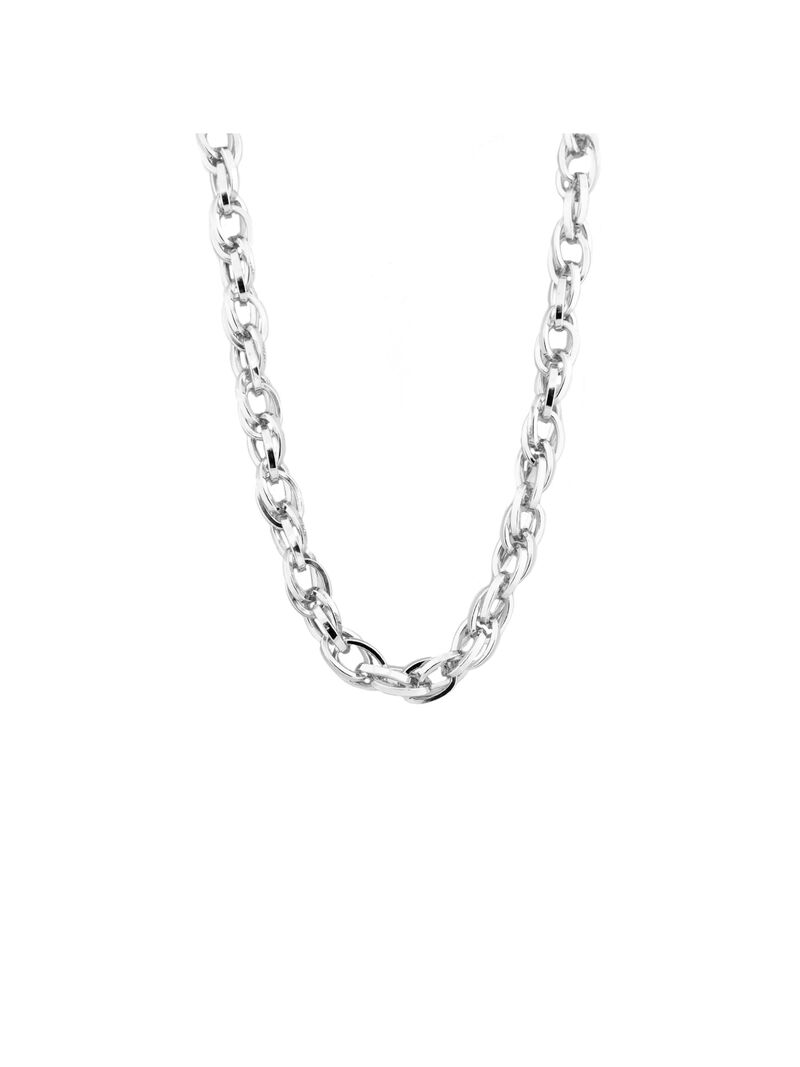 Woman Wears Marlyn Schiff Short Twisted Oval Link Necklace image number 0