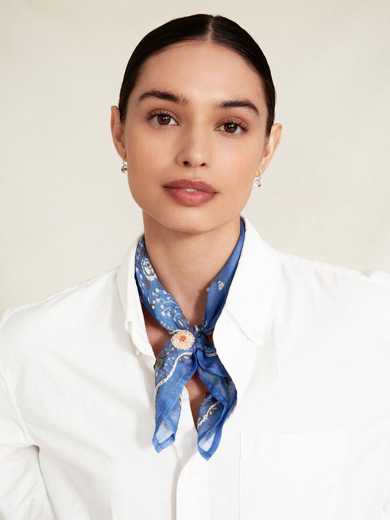 Woman Wears Chan Luu - Embroidered Bandana image number 1