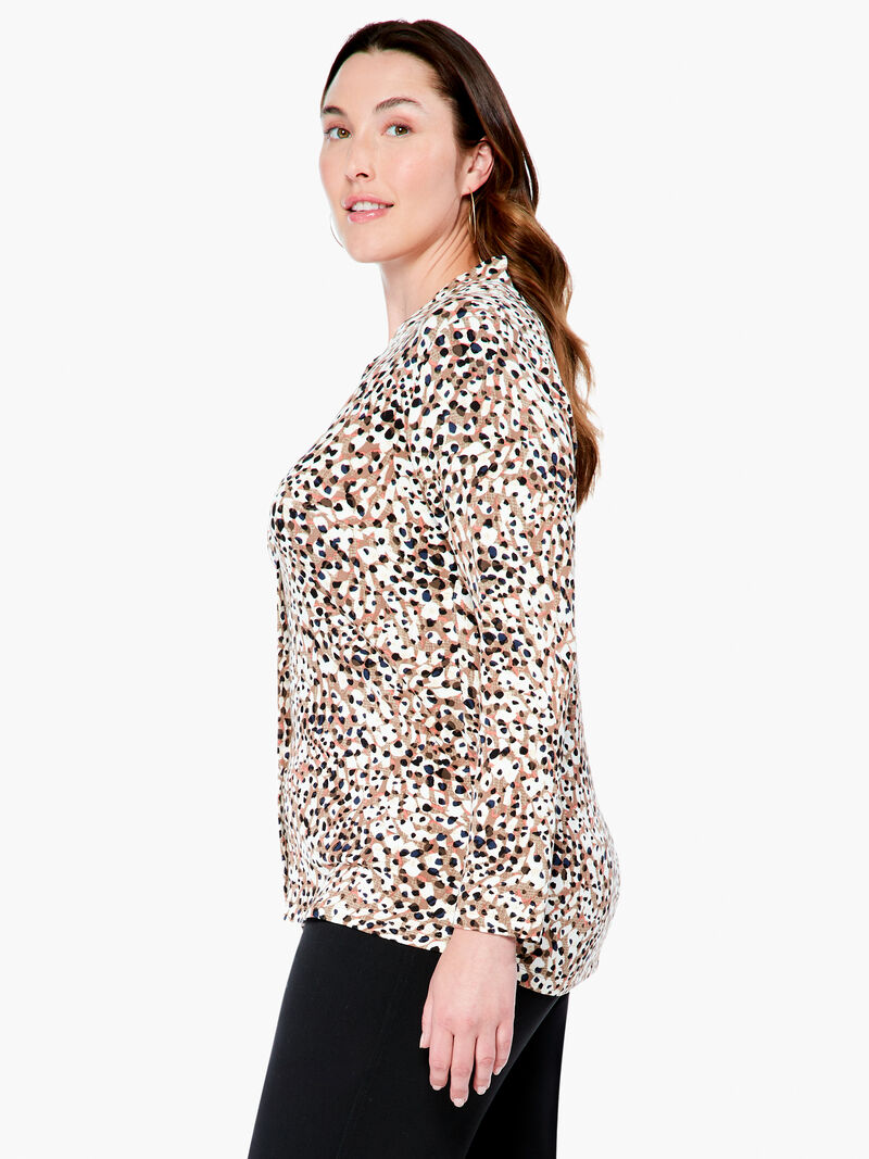 Woman Wears Forest Spot Top image number 1