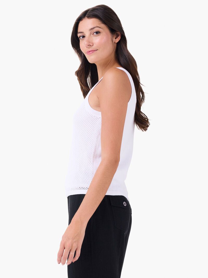 Woman Wears Mesh Stitch Tank image number 2