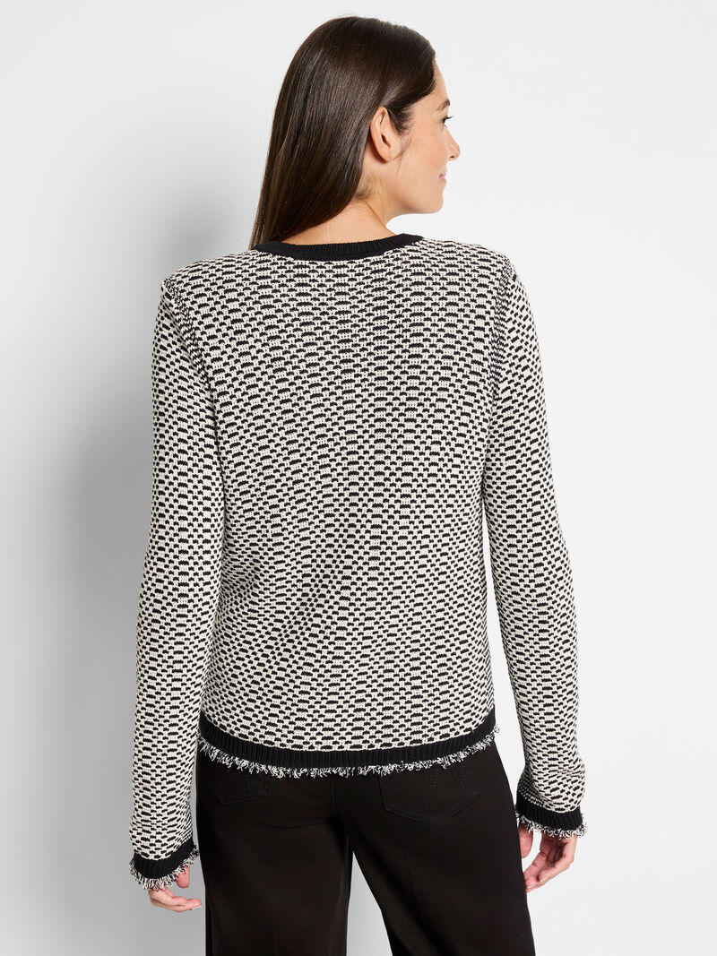 Woman Wears Opposites Attract Sweater Jacket image number 3