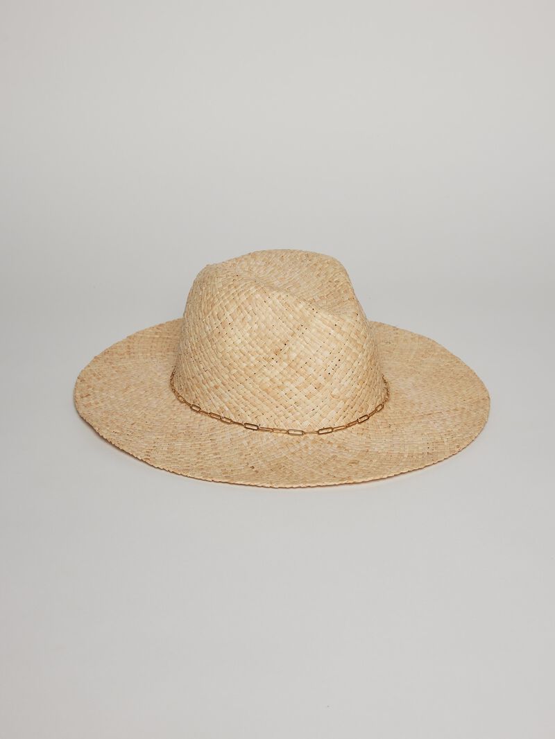 Woman Wears Hat Attack - Quinn Rancher Hat W/ Gold Chain image number 1