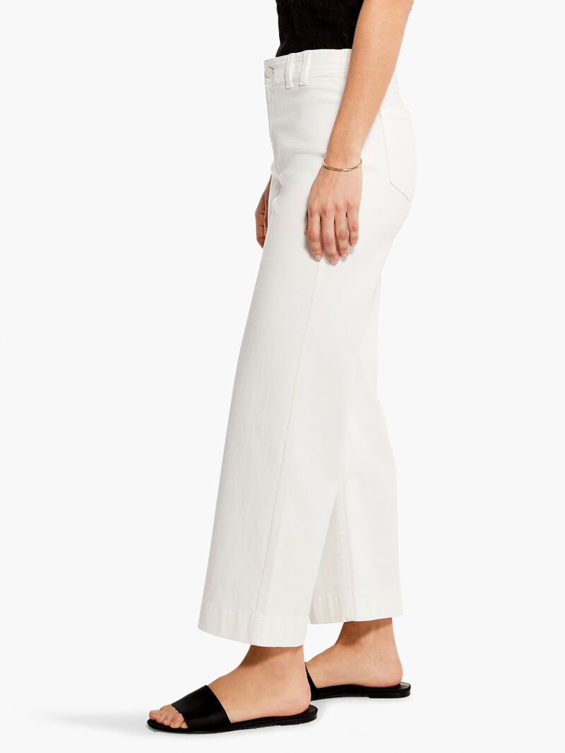 Woman Wears NZ Denim Mid Rise Wide-Leg Crop Jean image number 2