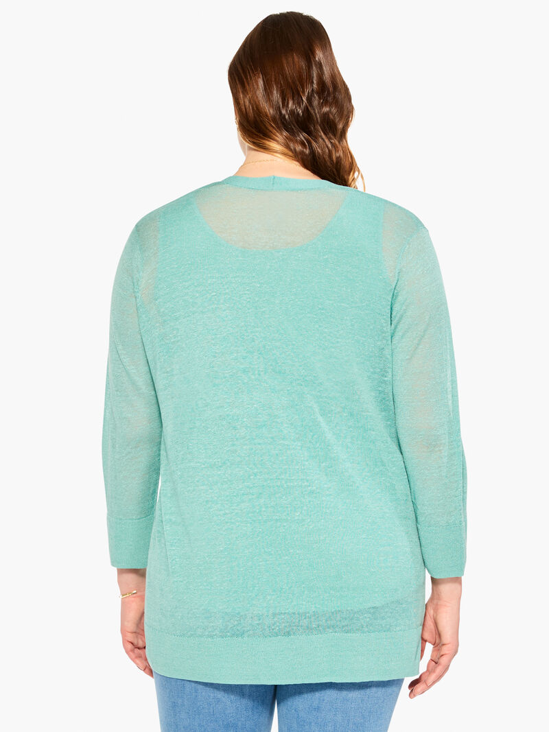 Woman Wears Featherweight Button Cardigan image number 2