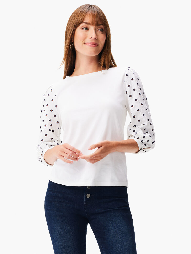 Woman Wears Eyelet Breeze Top image number 0
