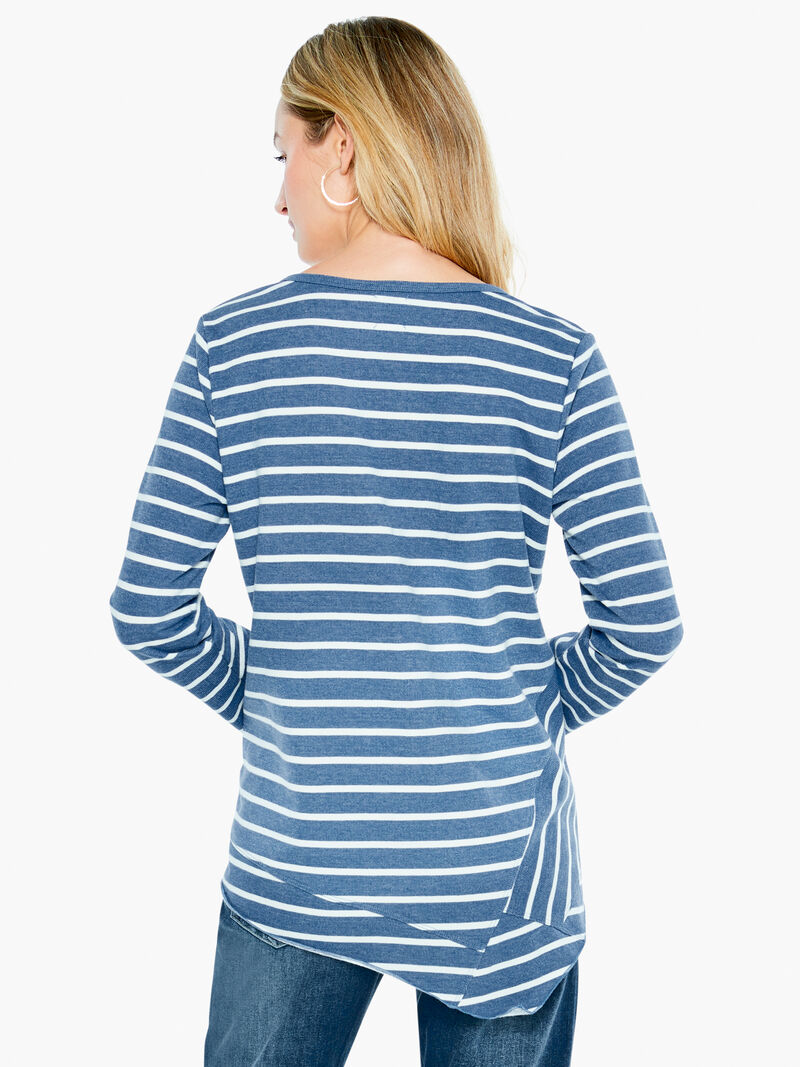 Woman Wears Striped Angle Top image number 2