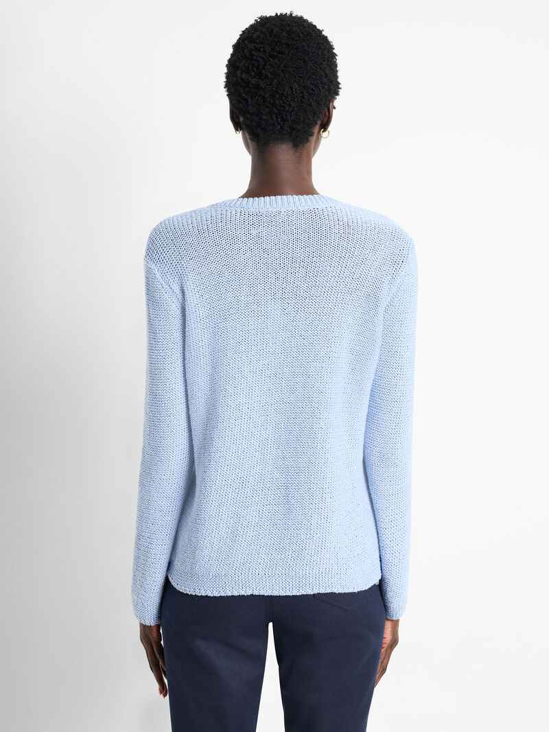 Woman Wears Crimpy Cord Sweater image number 4