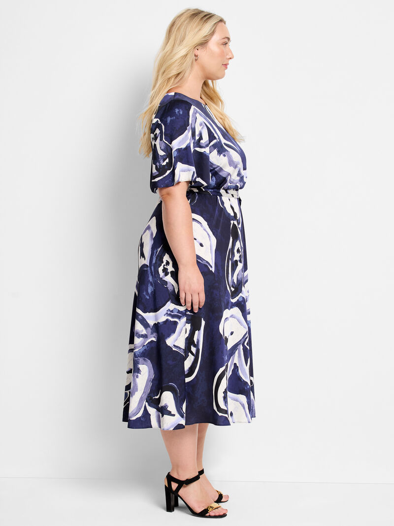 Woman Wears Watercolor Vines Brooke Dress image number 1