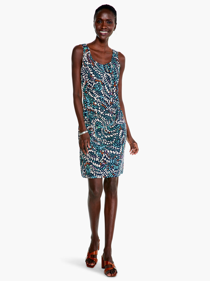 Woman Wears Mosaic Dots Dress image number 0