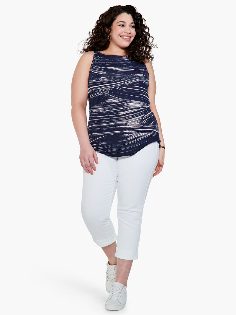 Woman Wears Liverpool Charlie Crop Wide Rolled Cuff image number 0