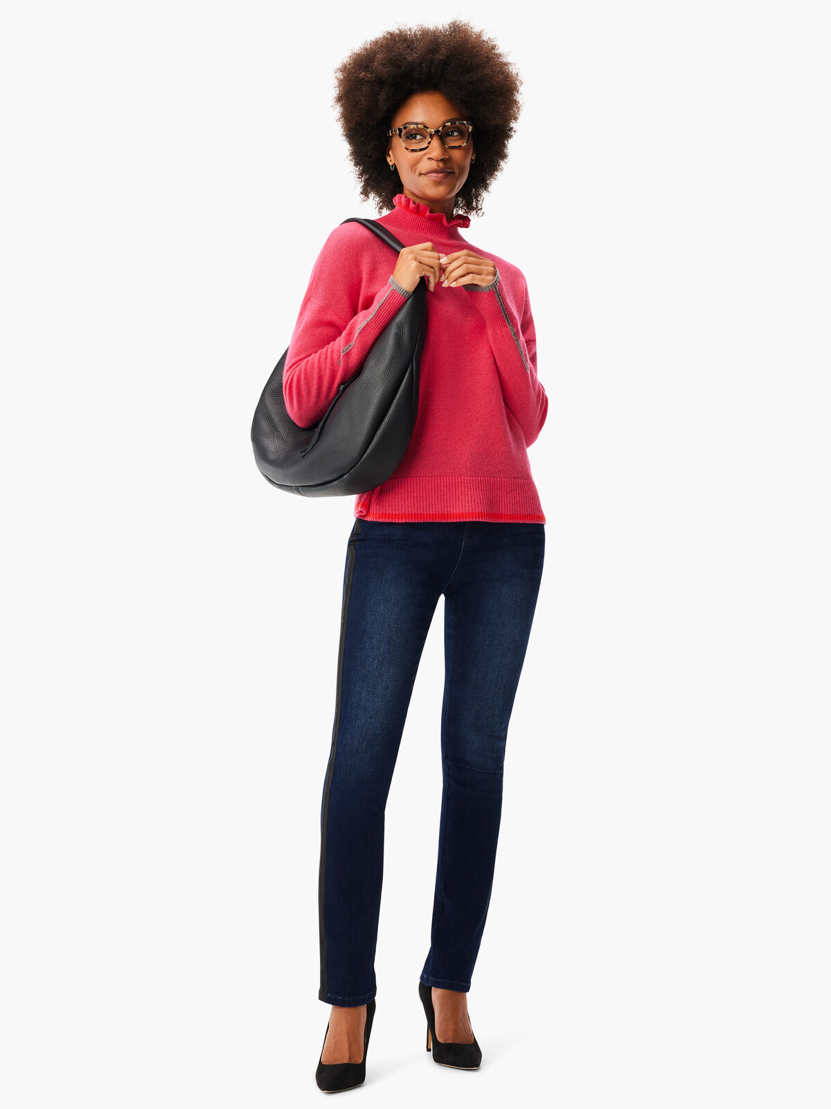 Ruffled Up Cashmere Turtleneck Sweater