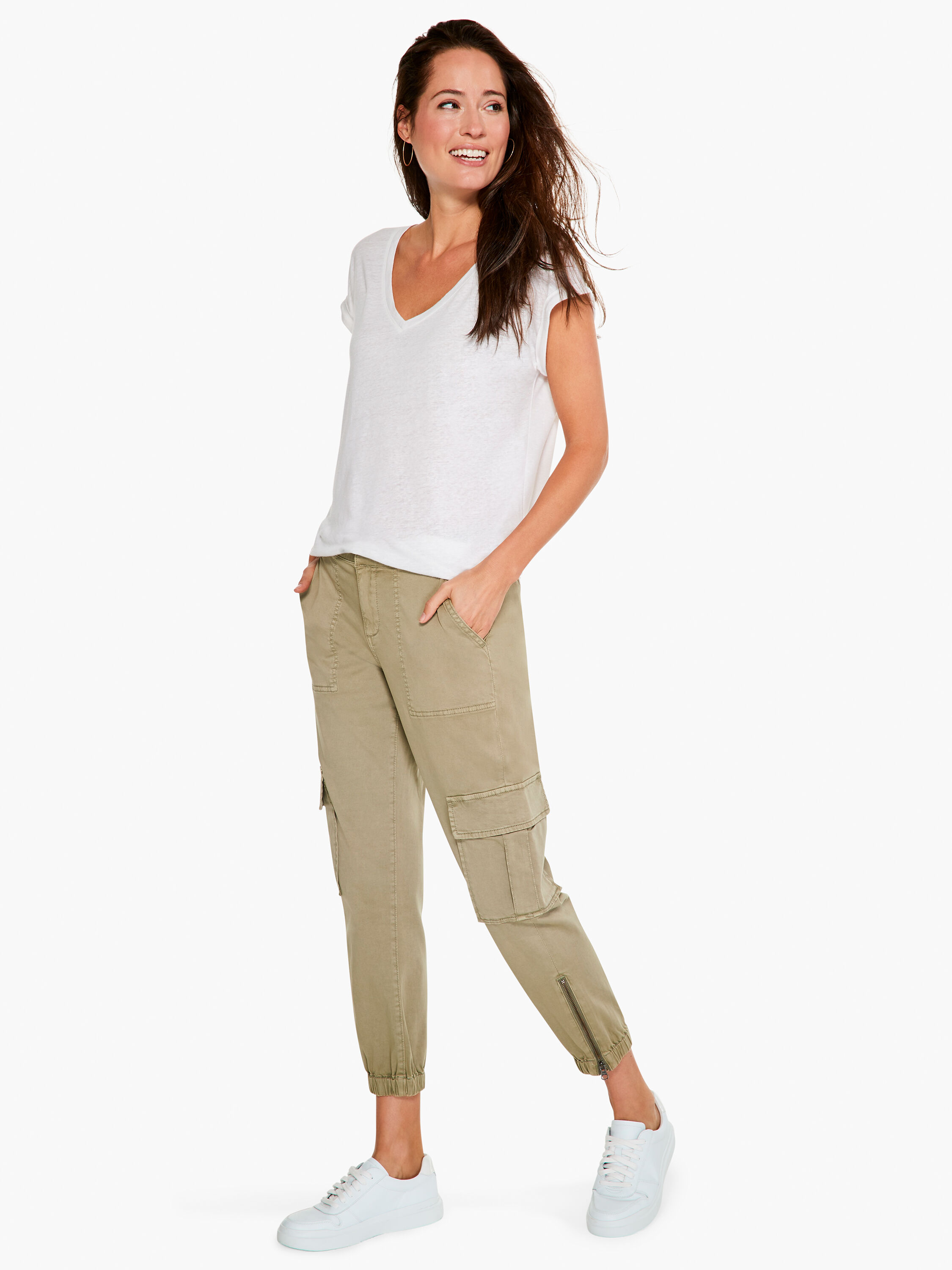 Liverpool Cargo Trouser w Zip Hem NIC ZOE