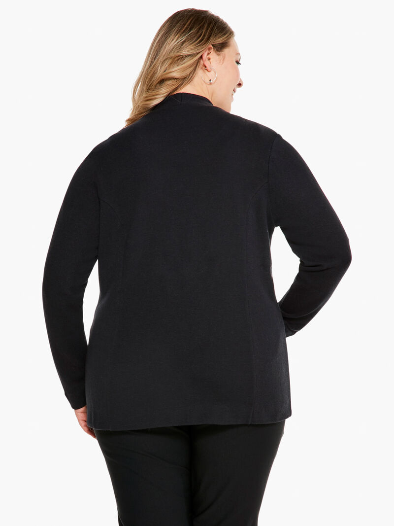 Woman Wears Sleek Knit Jacket image number 2