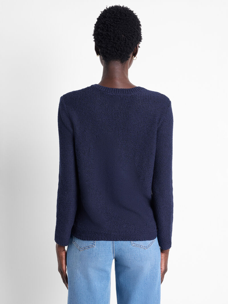 Woman Wears Crimpy Cord Sweater image number 3