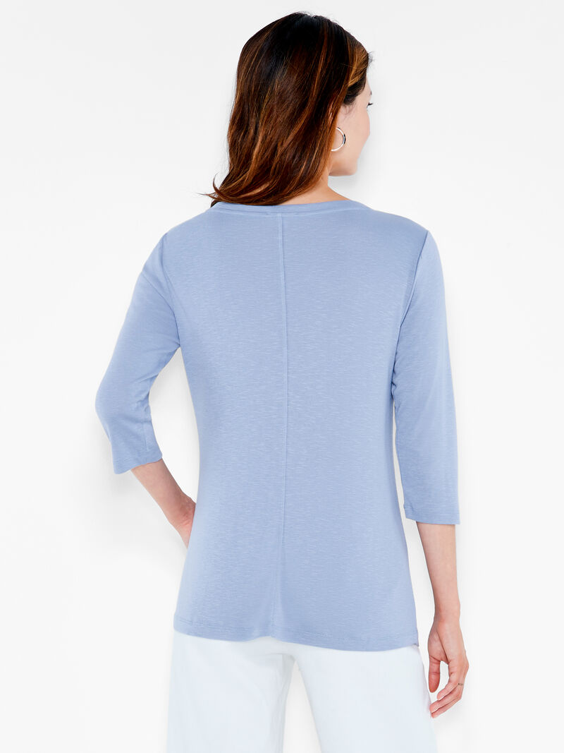 Woman Wears NZT 3/4 Sleeve Boat Tee image number 2