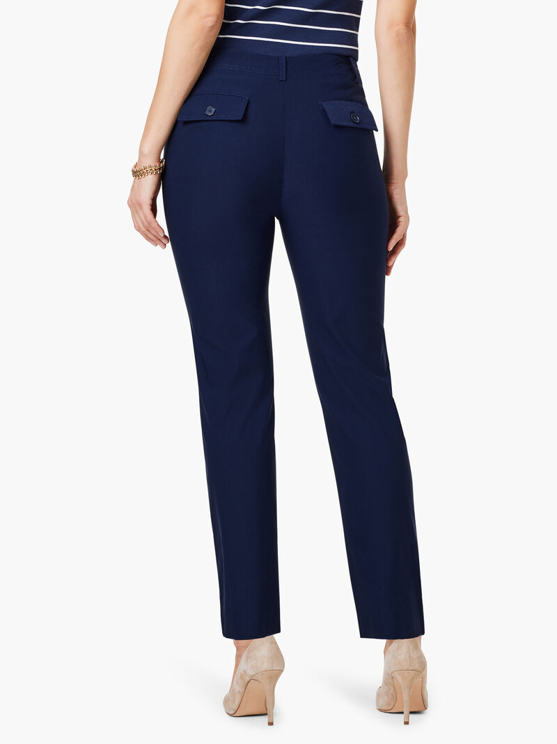 Woman Wears 28" Polished Wonderstretch Straight Pocket Pant image number 2