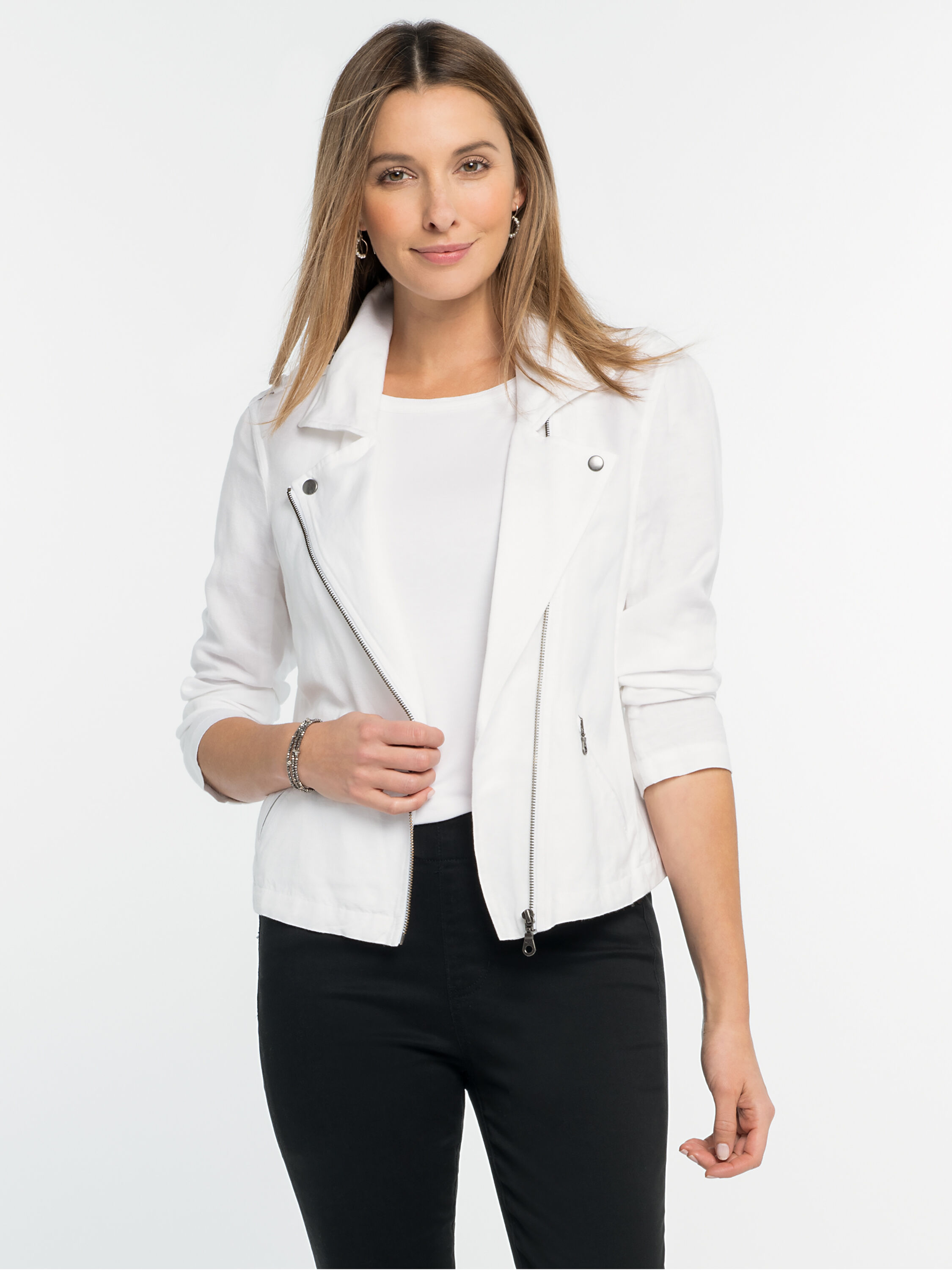 Linen Biker Jacket