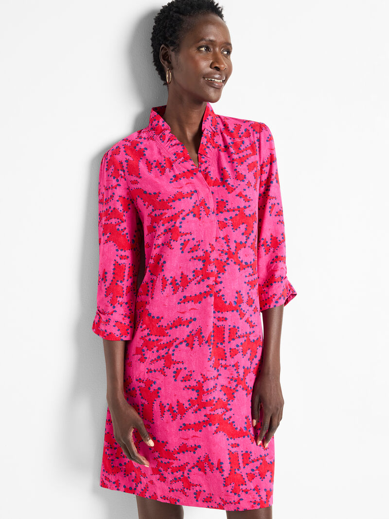 Woman Wears Clashy Petals Ruffled Up Dress image number 0