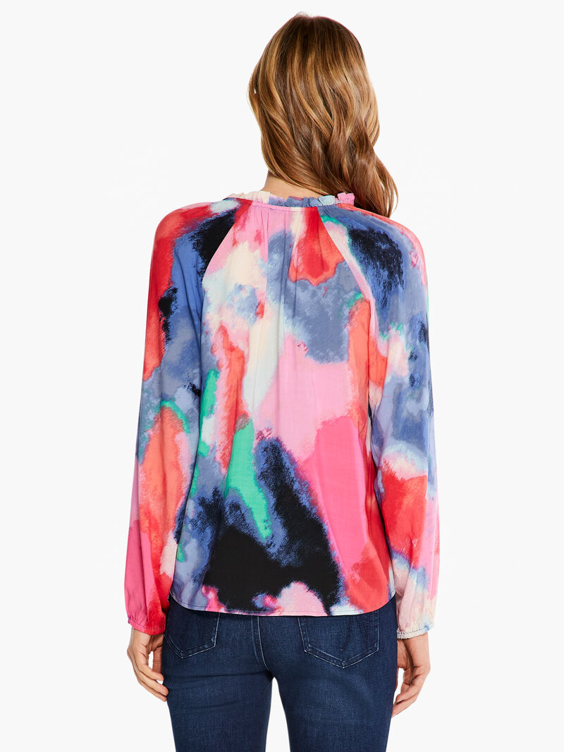 Woman Wears Abstract Art Top image number 2