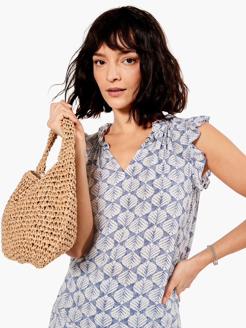 Woman Wears Lilipad Blues Tank image number 0