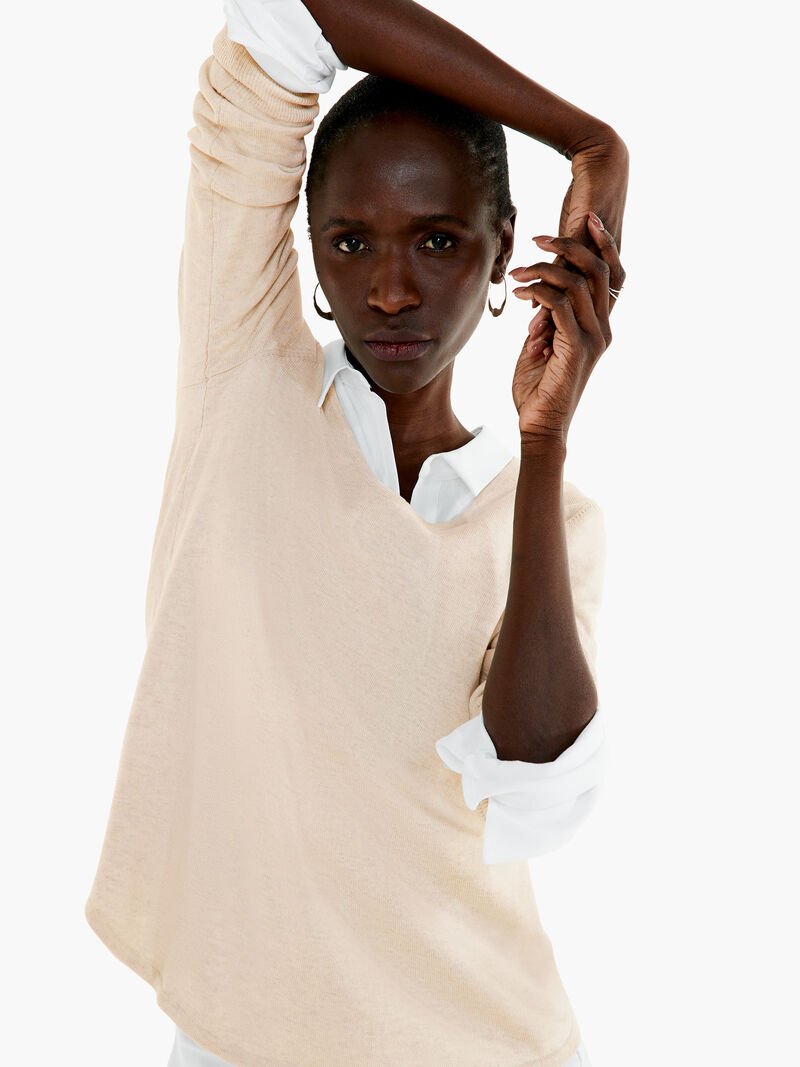 Woman Wears Vital V Neck Sweater image number 0
