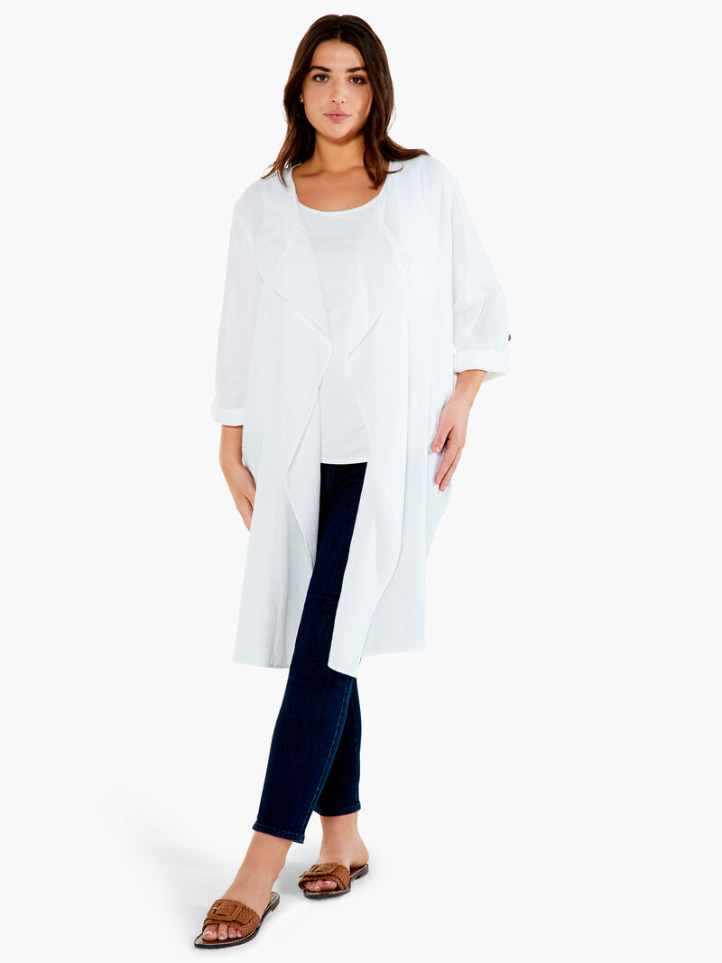 Woman Wears Double Gauze Boatcruise Cardigan image number 0