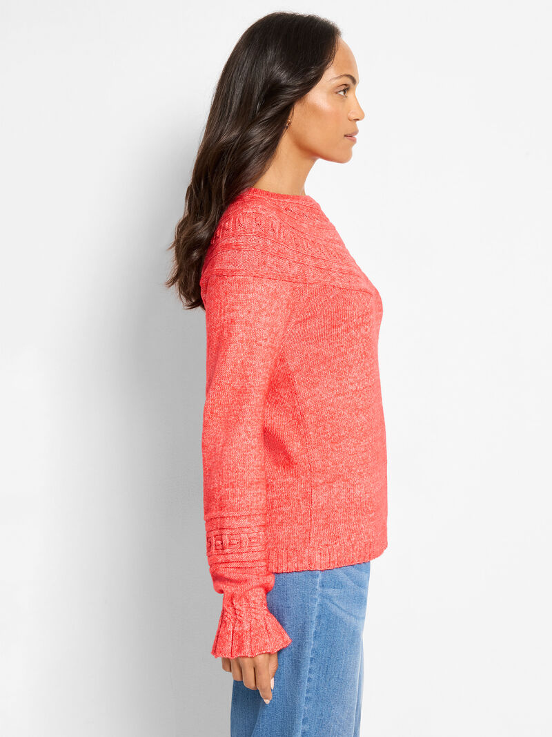 Woman Wears Textural Dot Cozy Sweater image number 2