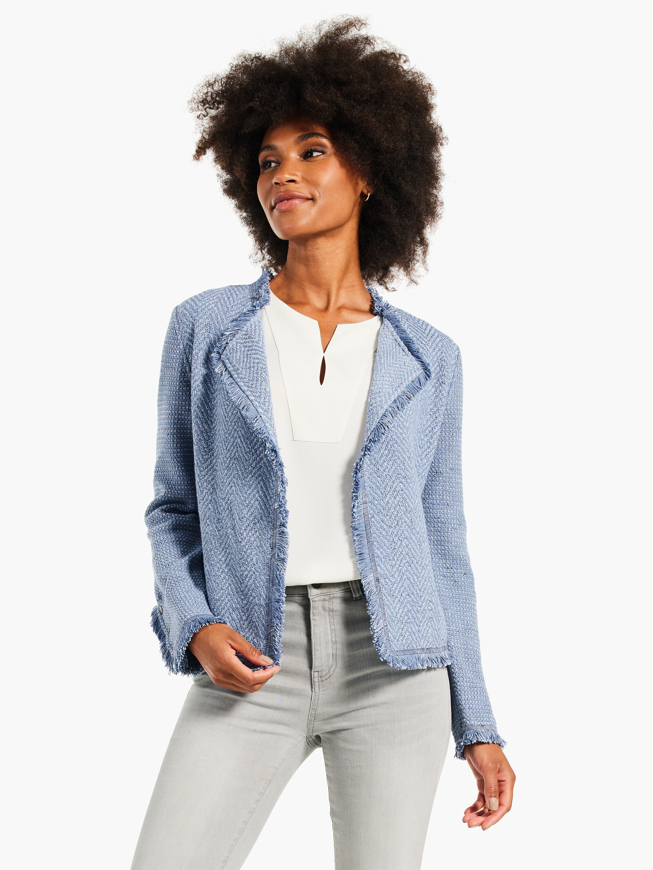 Blazer with fringe hot sale
