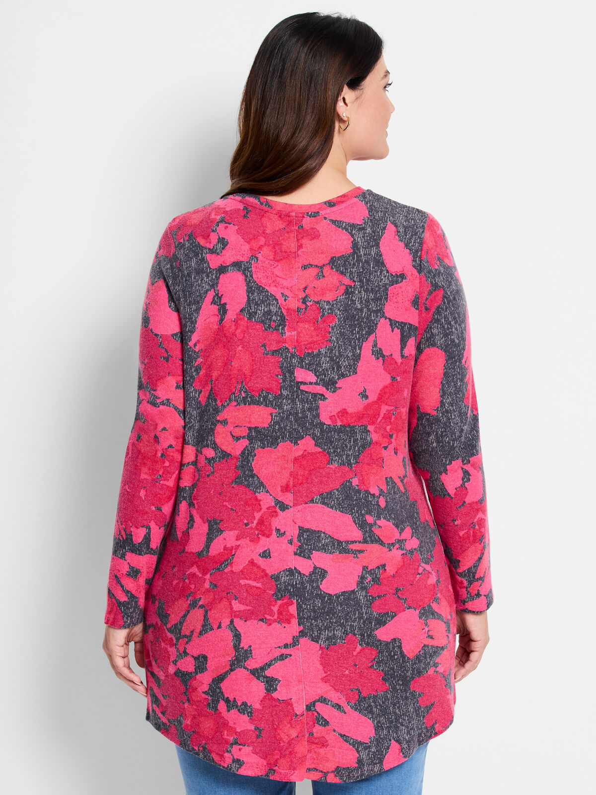 NZT Shadow Floral Long Sleeve Shirttail Tee