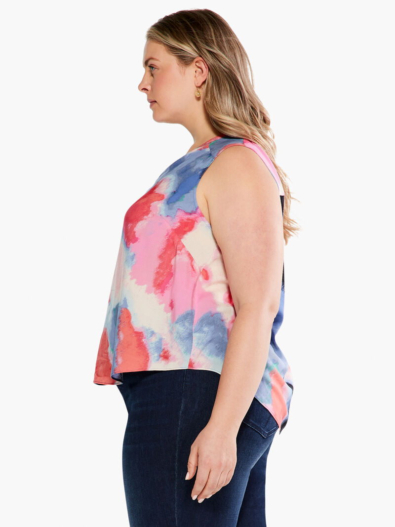 Woman Wears Abstract Art Tank image number 1