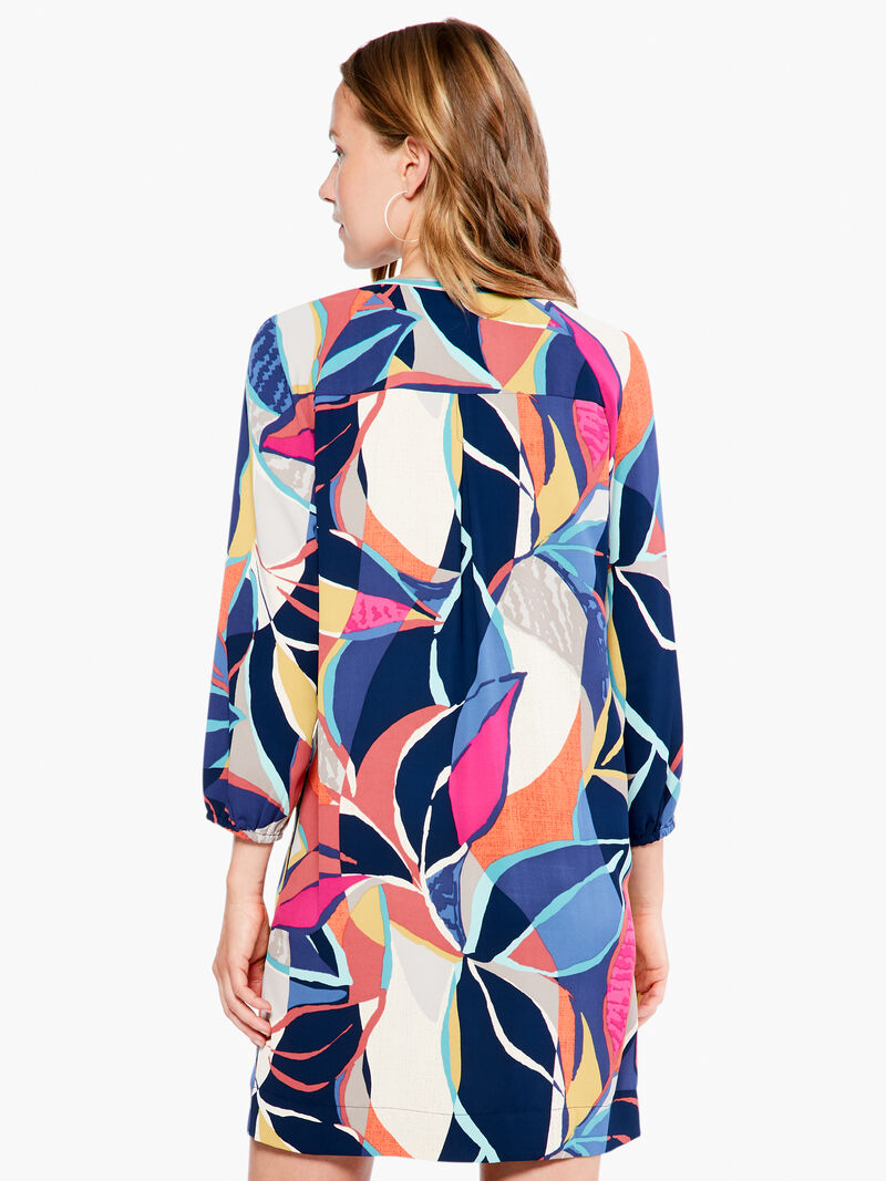 Woman Wears Jigsaw Leaf Dress image number 2