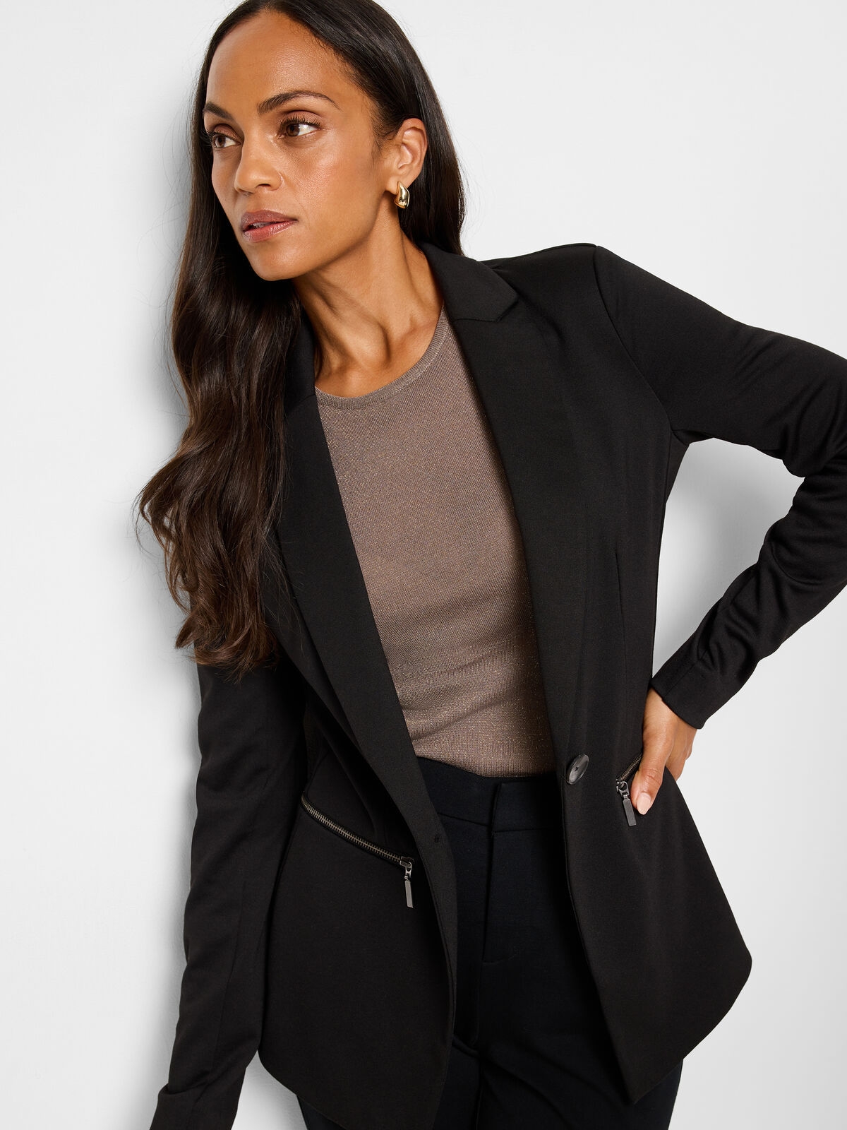 Ponte Zip Jacket