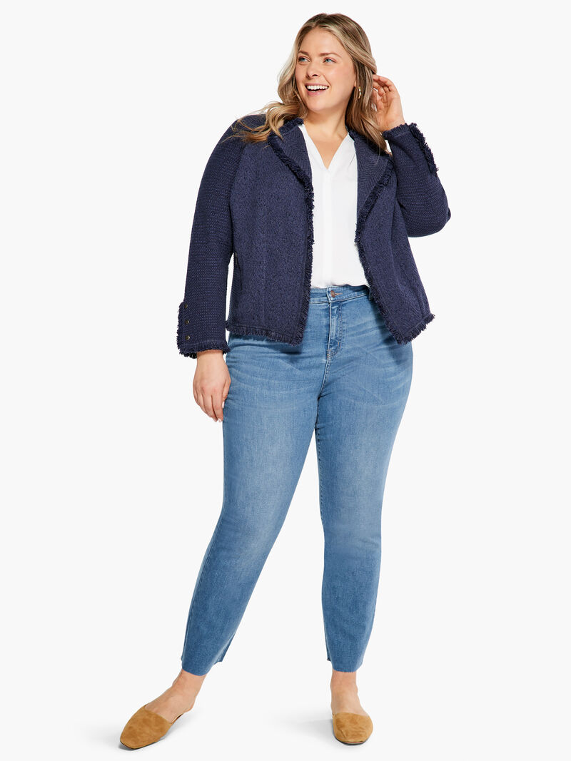 Woman Wears Fringe Mix Jacket image number 3