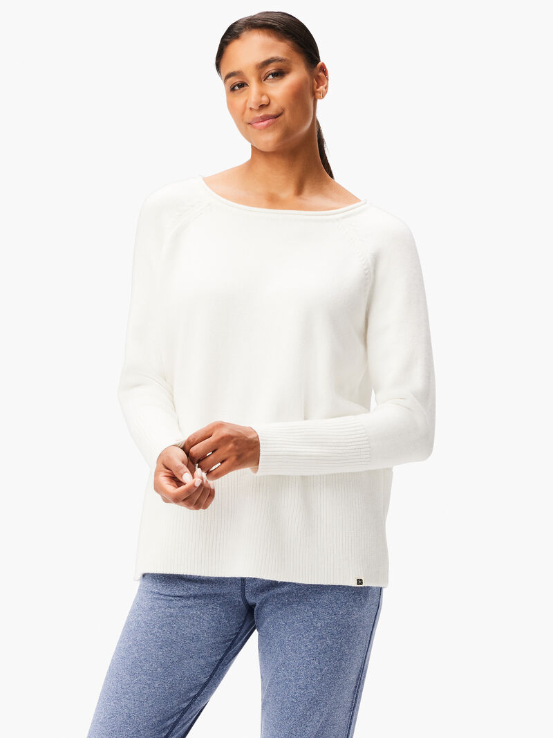 Woman Wears Cool Down Throw On Sweater image number 0