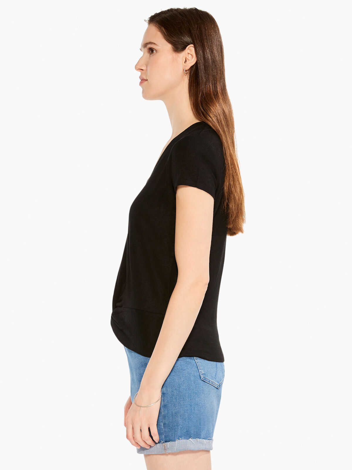 NZT Short Sleeve Knotted V Tee