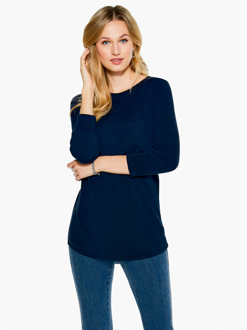 Woman Wears Vital Boatneck Sweater image number 0