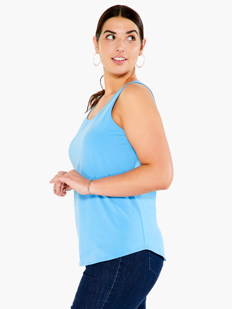 Woman Wears Shirt Tail Perfect Tank image number 1