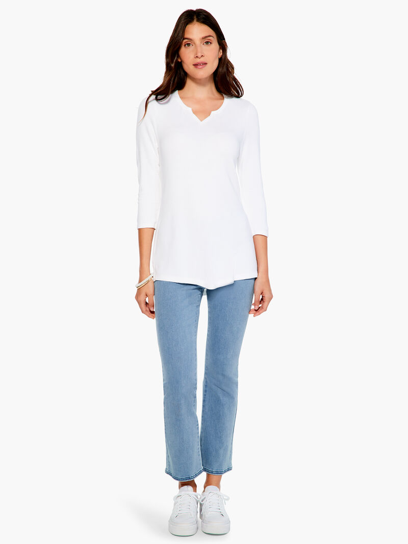 Woman Wears Textured Drape Top image number 3