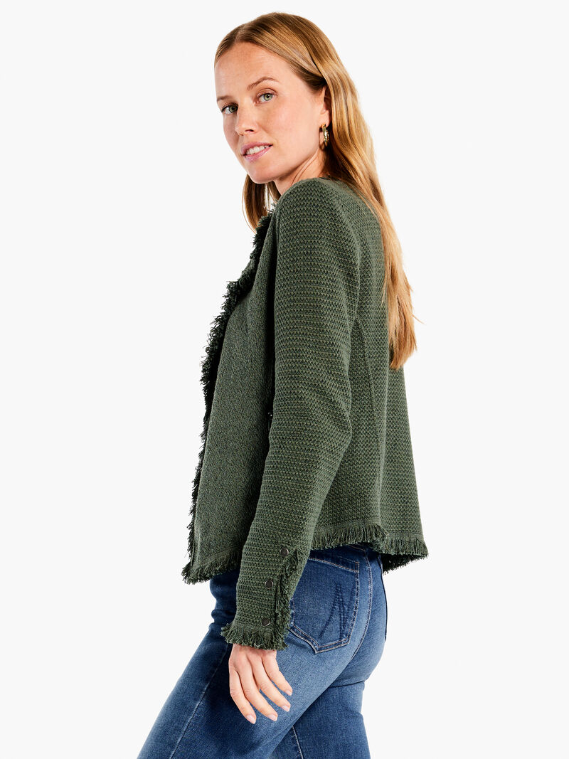 Woman Wears Fringe Mix Jacket image number 2