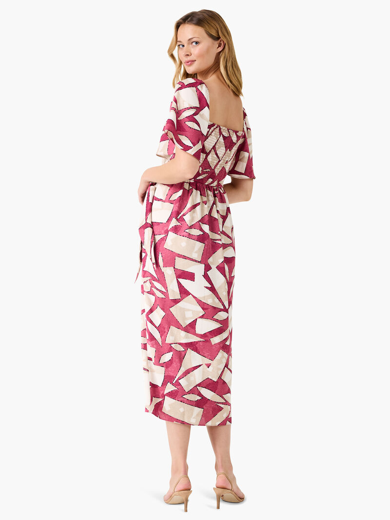 Woman Wears Shadow Blocks Dress image number 4