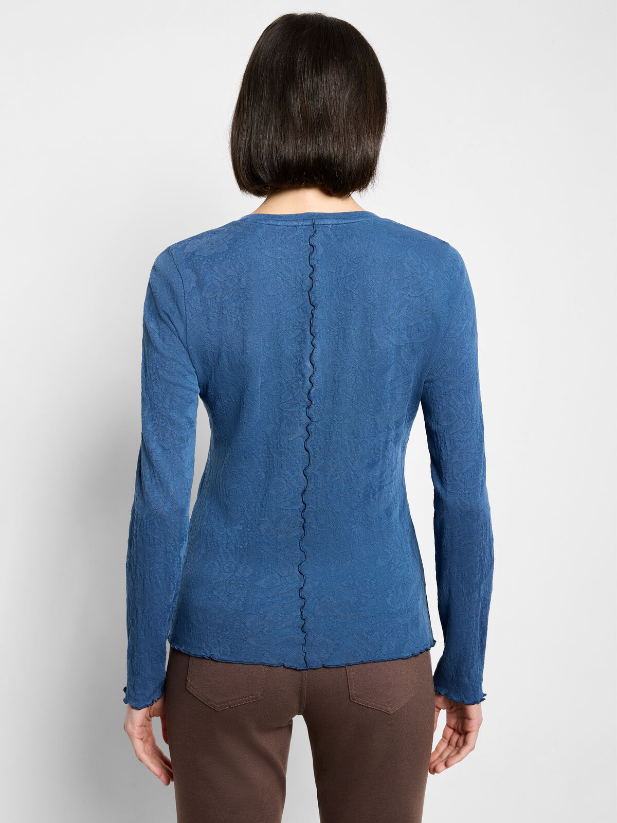 NZT Lace Knit V-Neck T-Shirt