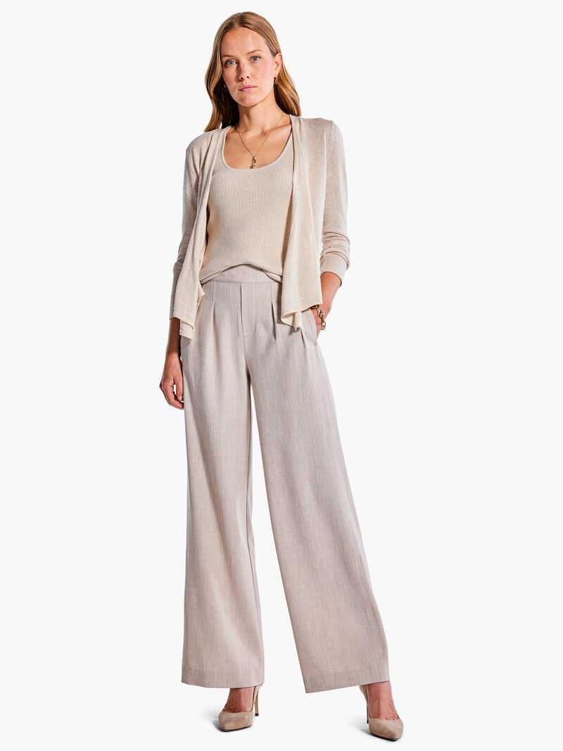 Woman Wears 31" Bi-Stretch Twill Wide-Leg Pant image number 1