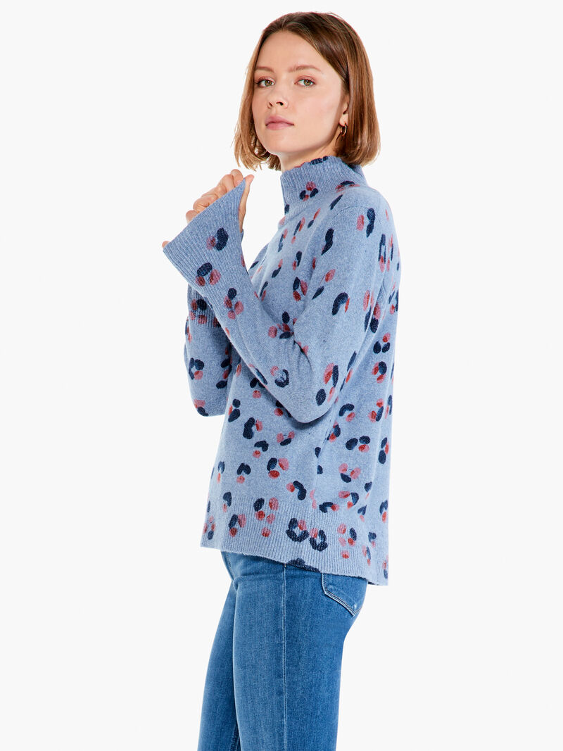 Woman Wears Cozy Up Tracks Turtleneck Sweater image number 1