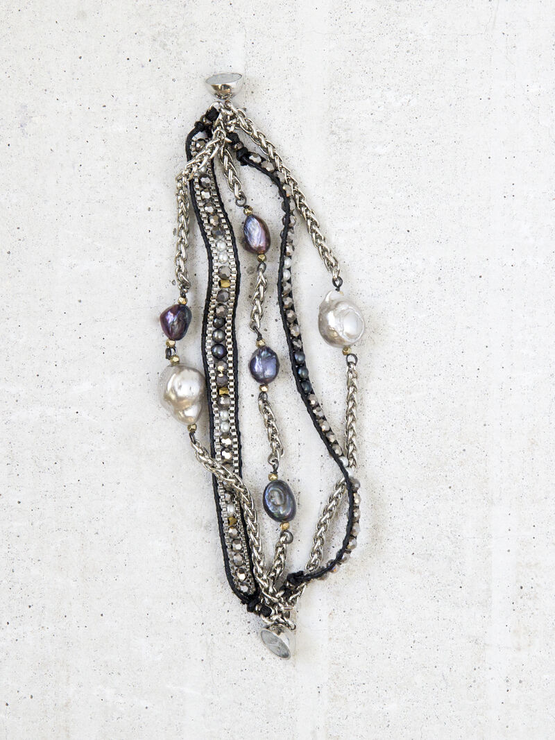 Woman Wears Nakamol Multi  Pearl Bracelet image number 1
