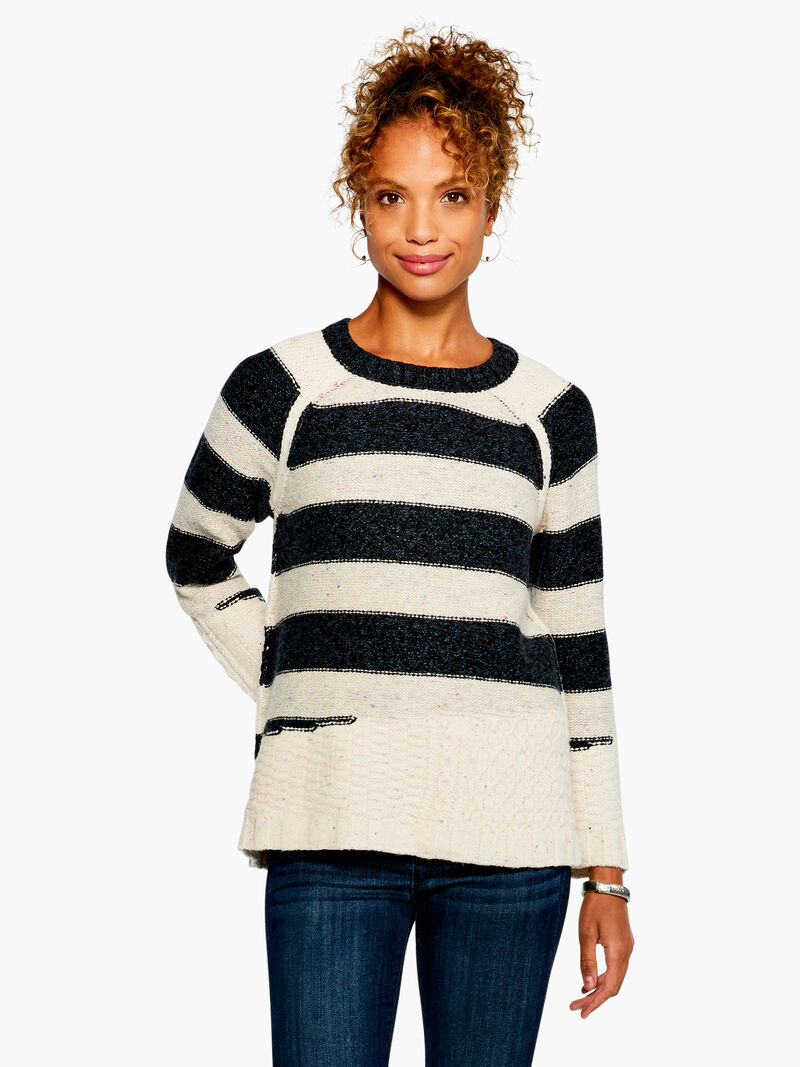 Woman Wears California Tides Sweater image number 0